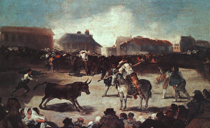 Francisco de Goya Village Bullfight Norge oil painting art